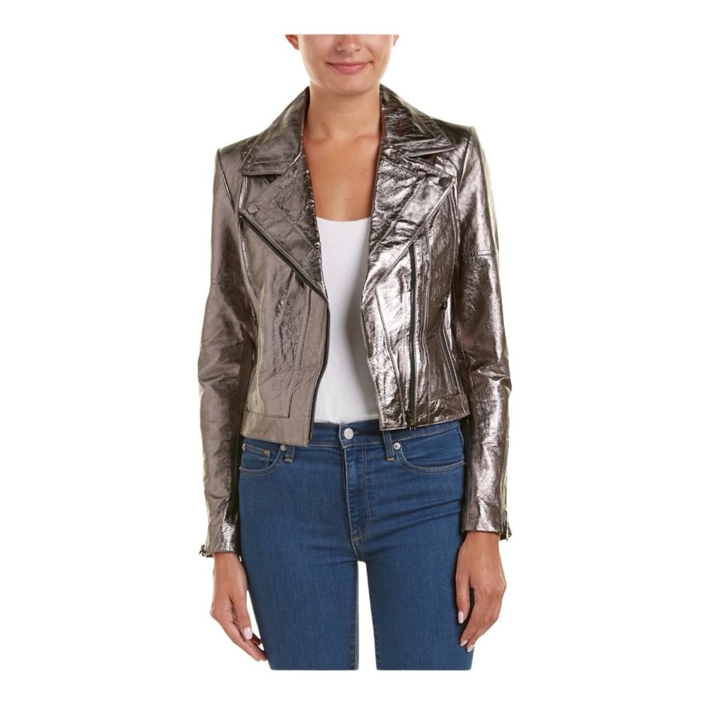 Tart Jacket NWT Sz Small NWT Pewter 100% Leather